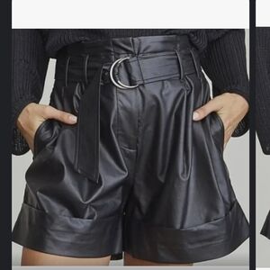 Elizabeth and James faux leather shorts